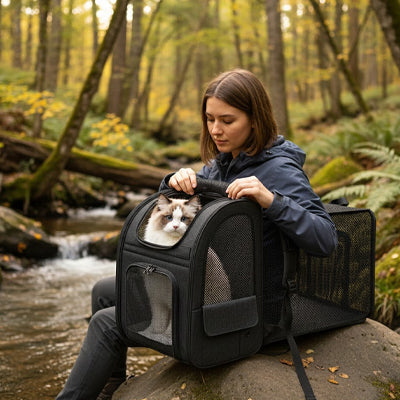 Sac à dos transport chat - Extensible