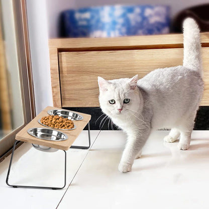 Gamelle chat surélevée | Bols triples