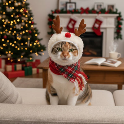 Bonnet de Noël pour chat - Renne