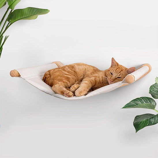 hamac pour chat suspendu relaxant, toile respirante et résistante, favorise un sommeil profond