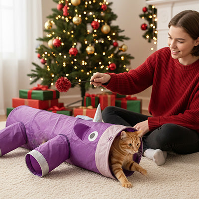 Tunnel pour chat - Design Licorne