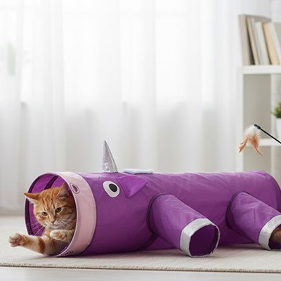 Tunnel pour chat - Design Licorne