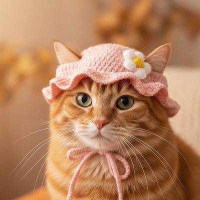 Déguisement pour chat - Bonnet en tricot