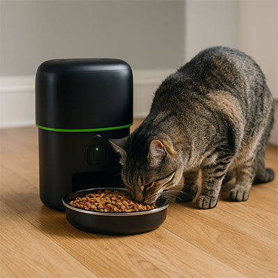 Distributeur de croquettes pour chat automatique - Avec Caméra Smart Connect