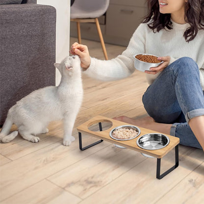Gamelle chat surélevée | Bols triples