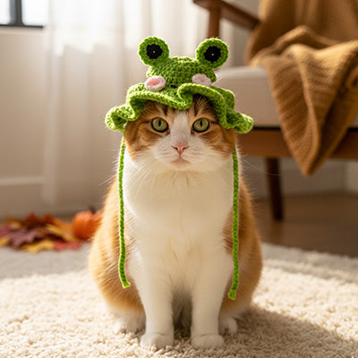 Déguisement pour chat - Bonnet en tricot