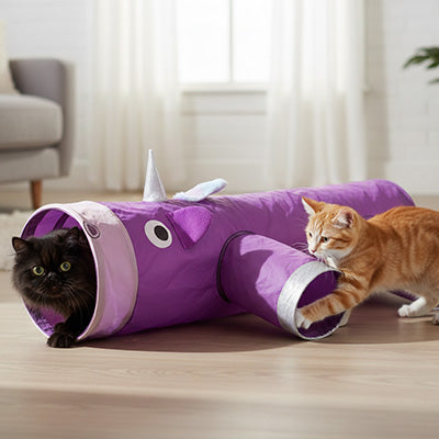 Tunnel pour chat - Design Licorne