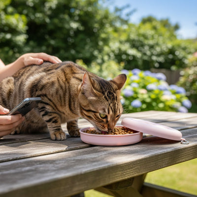 Gamelle pour chat portable | VoyageFélin