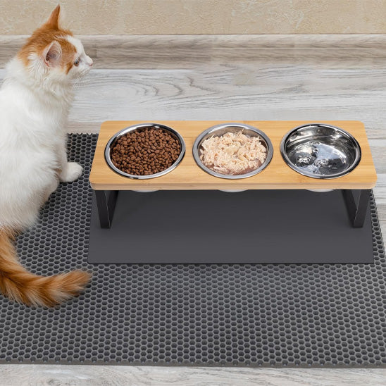 Gamelle chat surélevée | Bols triples