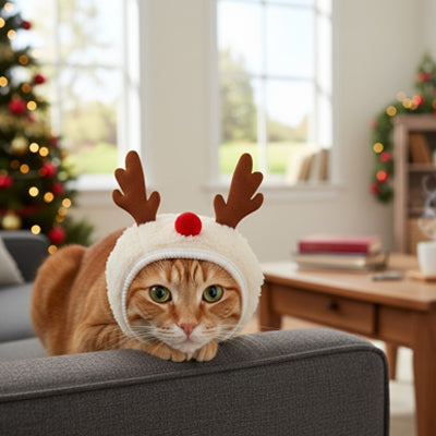 Bonnet de Noël pour chat - Renne