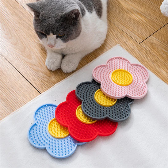 Tapis de lechage chat - Forme Fleur