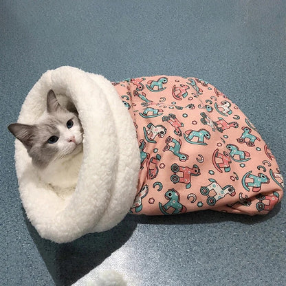 Lit pour chat rose