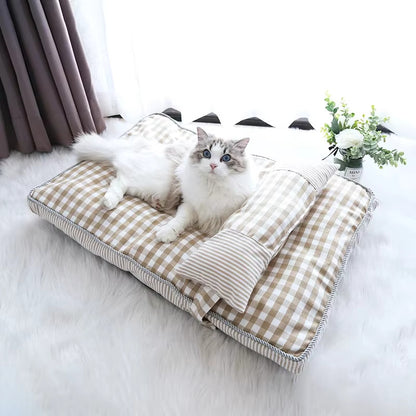 Lit pour chat beige