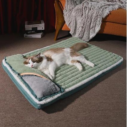 Lit pour chat vert