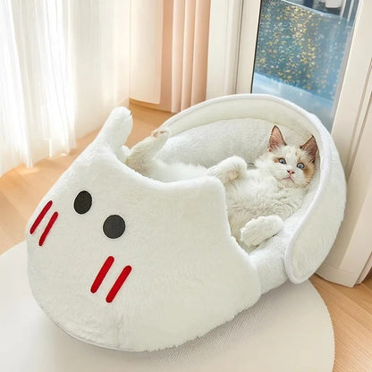 Panier Chat - Tête de Chat Douillette