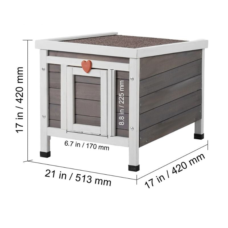 Niche chat extérieur - en bois avec isolation mousse