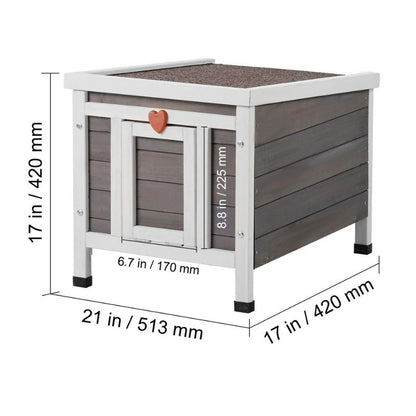 Niche chat extérieur - en bois avec isolation mousse