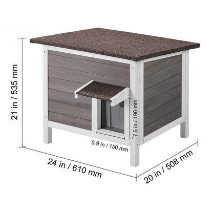 Niche chat extérieur - en bois avec isolation mousse