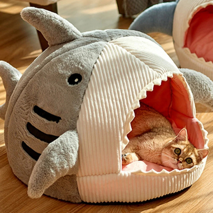 Niche pour chat gris