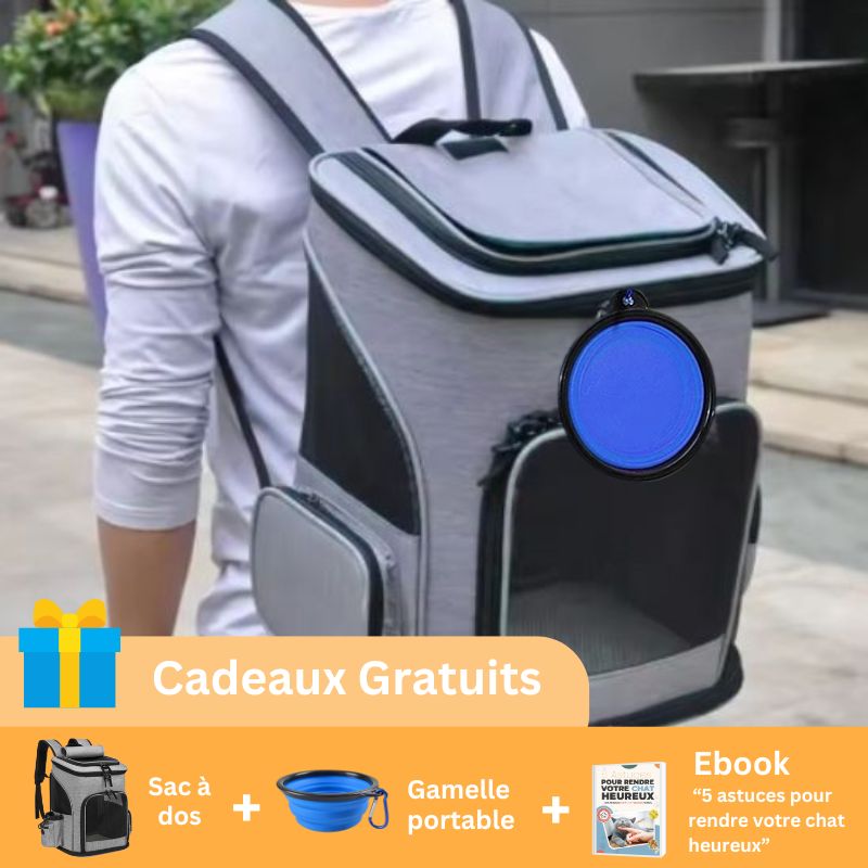 Sac à dos transport chat - Cocon mobile