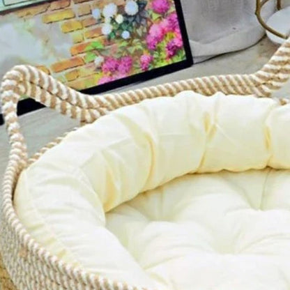 Panier en osier pour chat - Durable tissé à la main